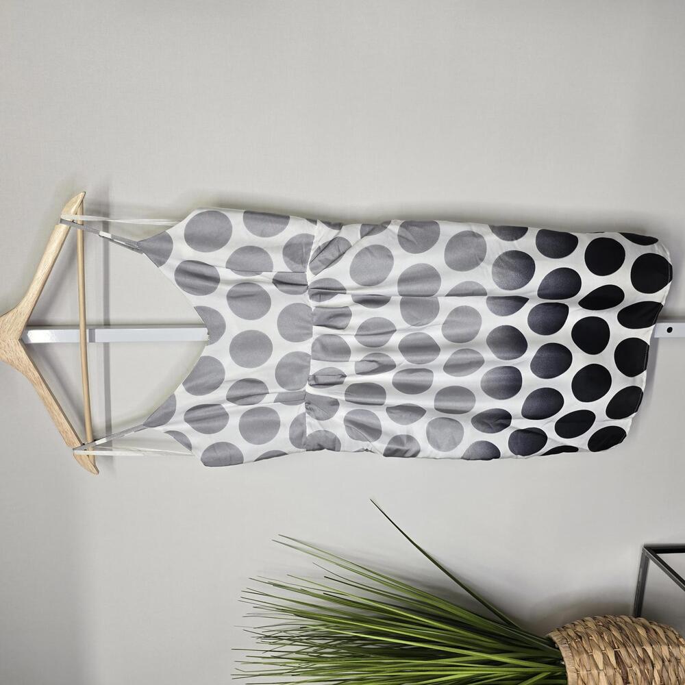 Urban Behavior Womens Polka Dot Ombre Mini Dress Gray Black Size Large New